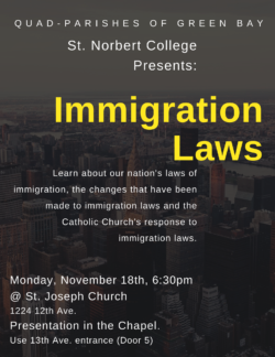 Immigration Laws Presentation @ St. Joseph Church (Chapel) | Green Bay | Wisconsin | United States